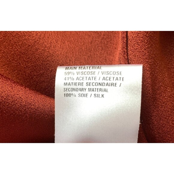 Chloé Faded Red Blouse FR 36 US 4 Silk Blend Ruched Puff Sleeve Designer Top - Picture 8 of 11